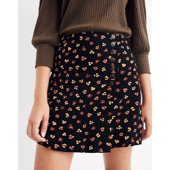 Madewell Dresses & Skirts - Madewell Side-Button A-Line Mini in Feline Floral